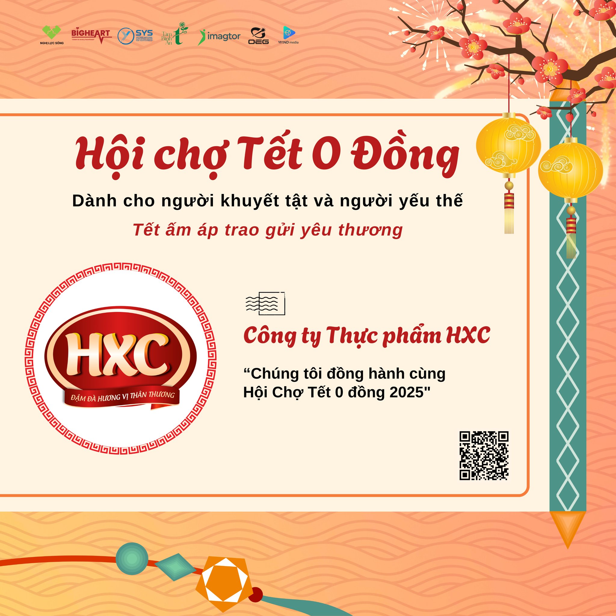 CÔNG TY THỰC PHẨM HXC ĐỒNG HÀNH CÙNG HỘI CHỢ TẾT 0 ĐỒNG 2025